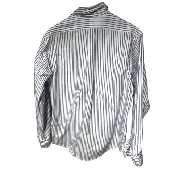 Ralph Lauren Striped Oxford White/Blue Size Large - Picture 2 of 6